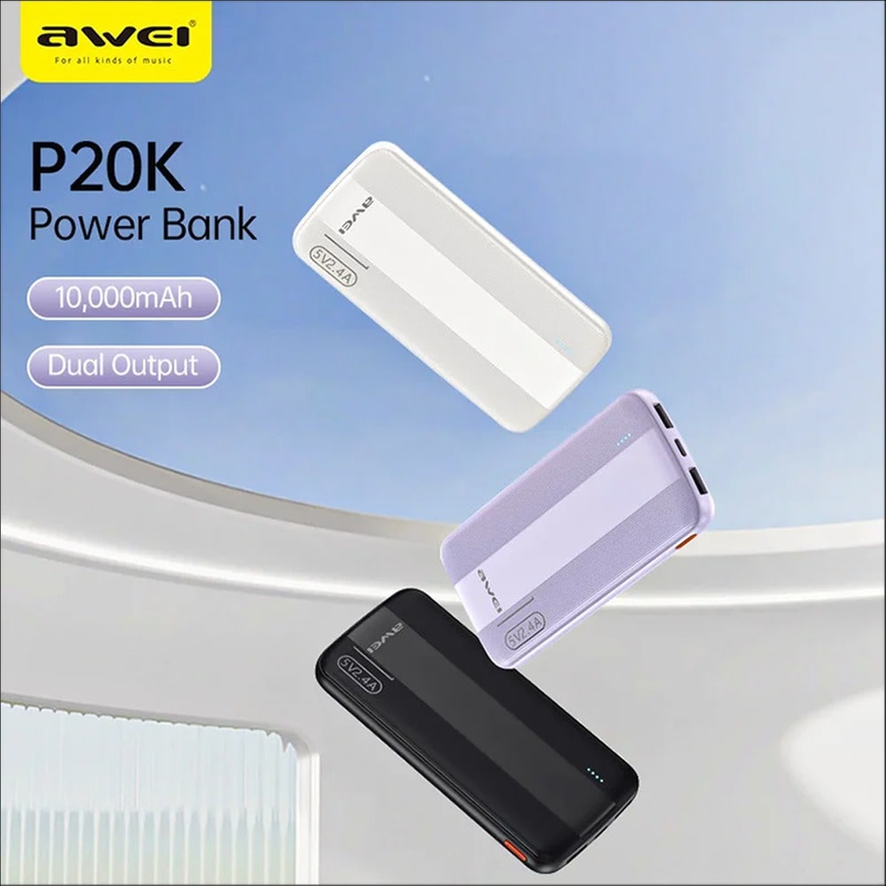 Awei P20K 10000mAh Fast Charging Portable Power Bank