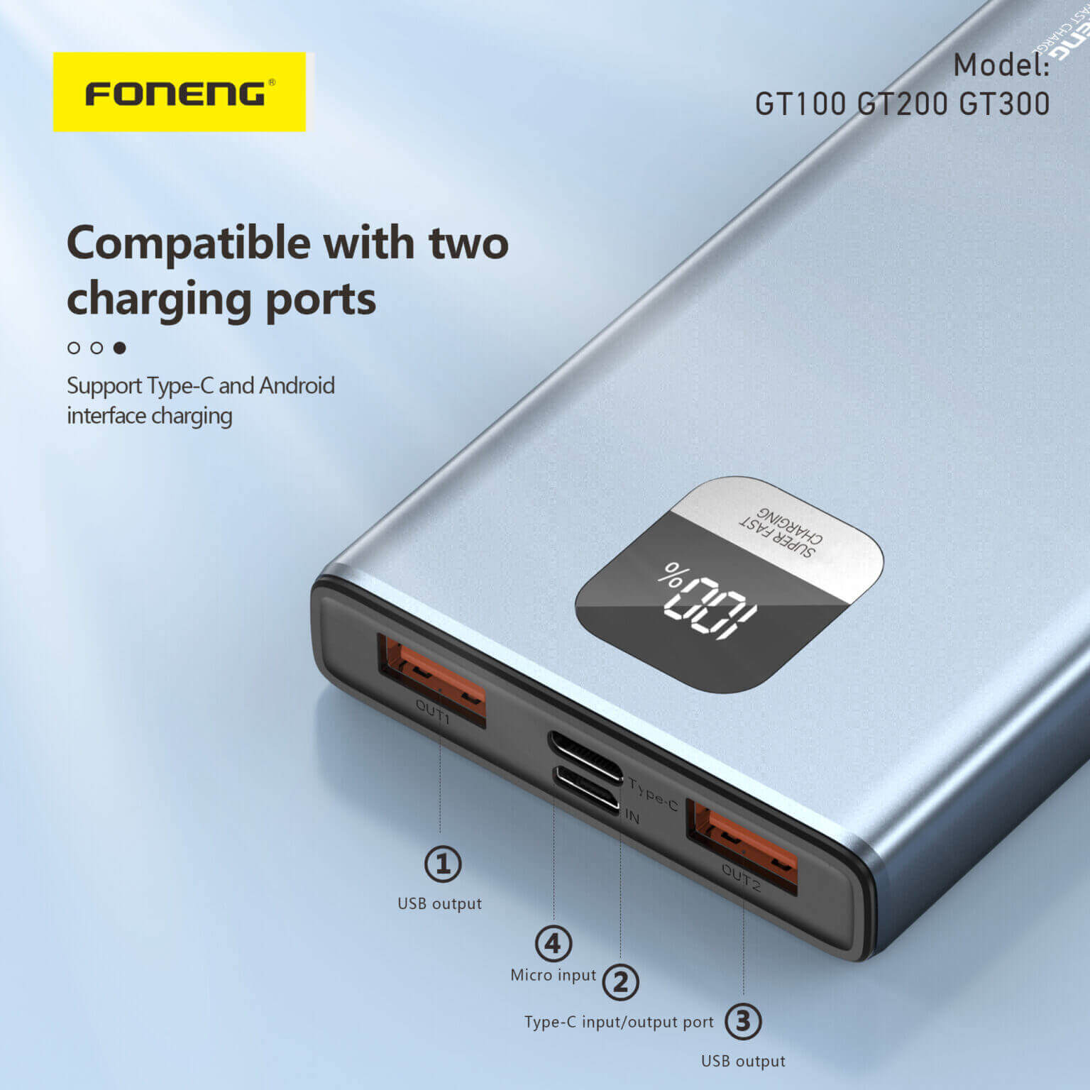 Foneng GT200 20000mAh 22.5W Power Bank