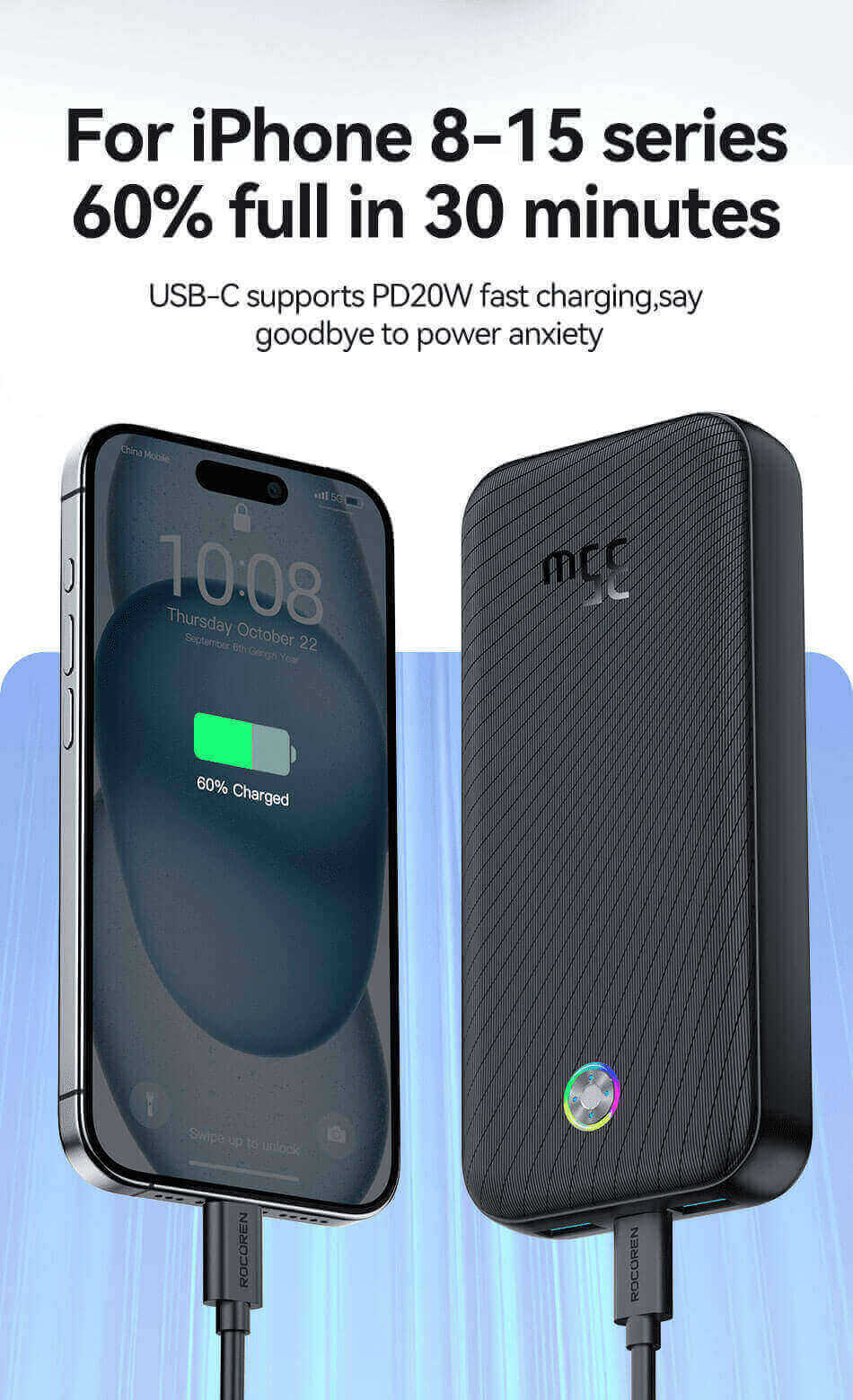 Rocoren Pro Max 35W 20000mAh Power Bank Price In BD