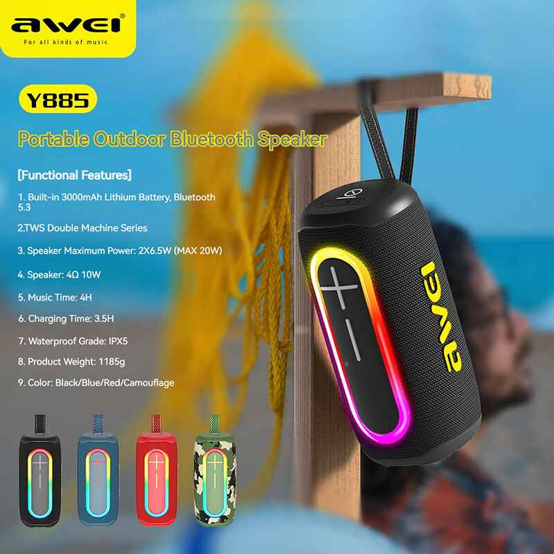 Awei Y885 Outdoor Bluetooth Speaker Price in Bangladesh