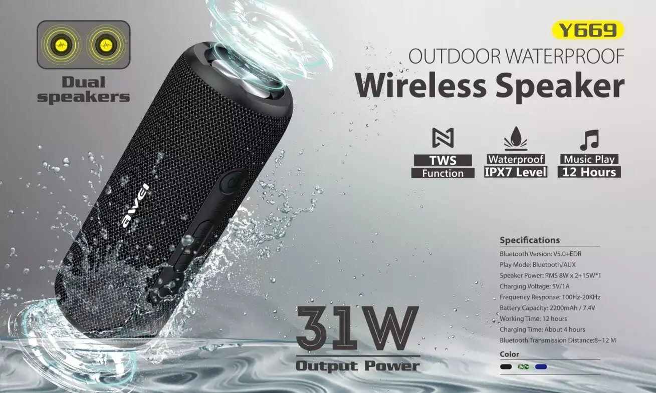 Awei Y669 Wireless Bluetooth Speaker