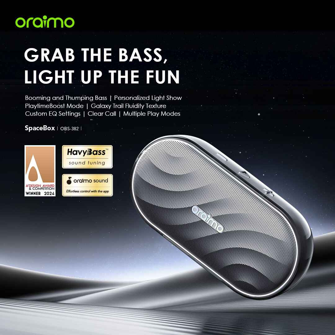 oraimo spacebox 8w fm wireless speaker