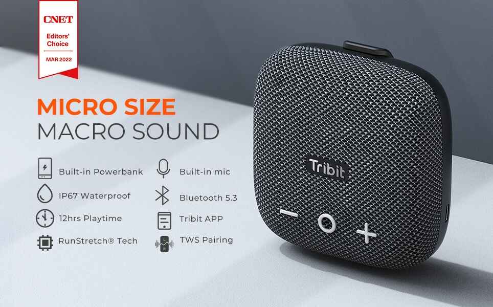 tribit stormbox micro 2 portable bluetooth speaker