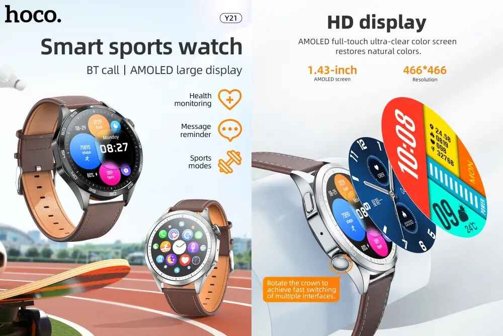 hoco y21 bluetooth calling smart watch price in bangladesh