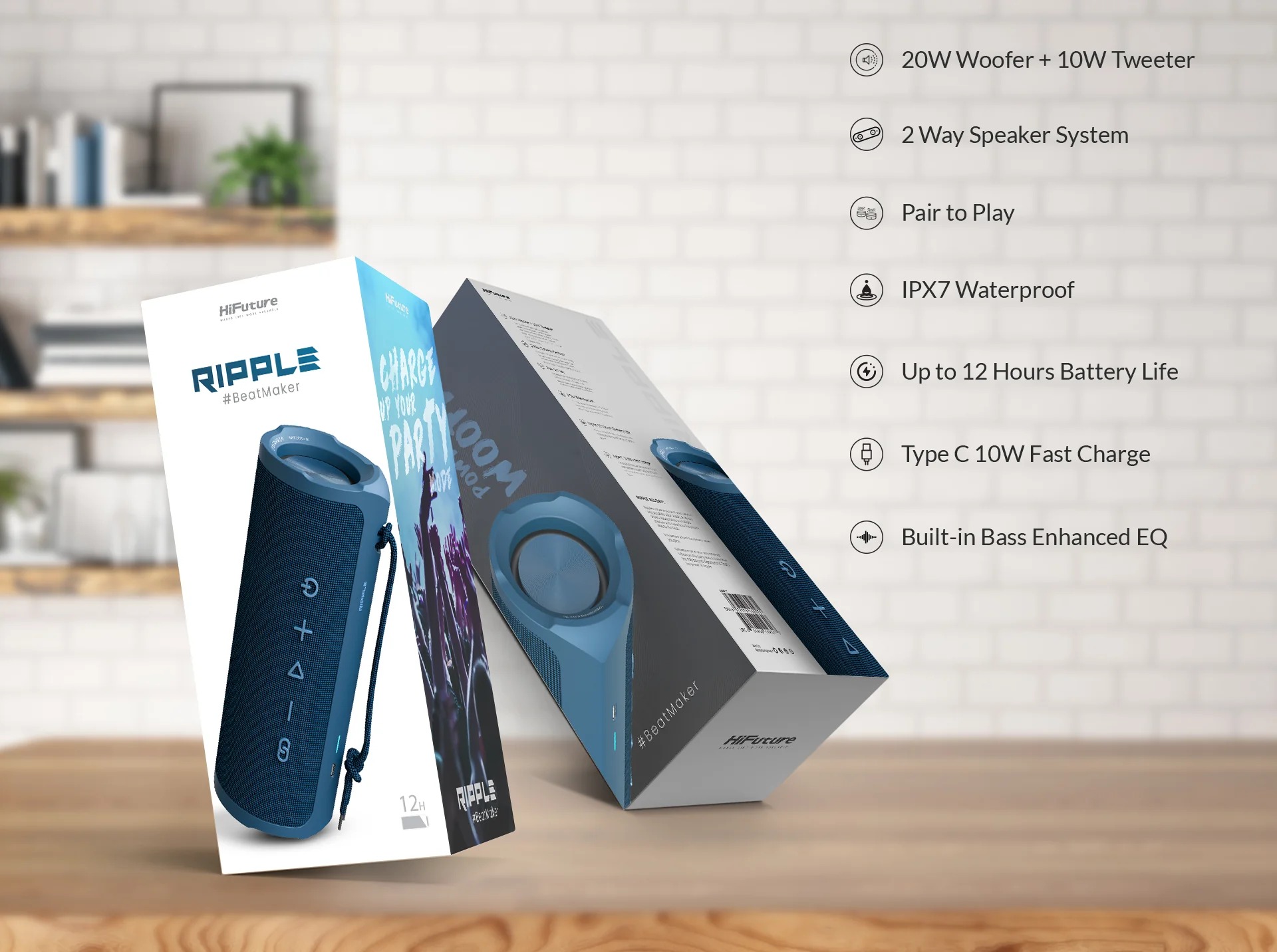 HiFuture Ripple 30W Portable Wireless Speaker Price in BD
