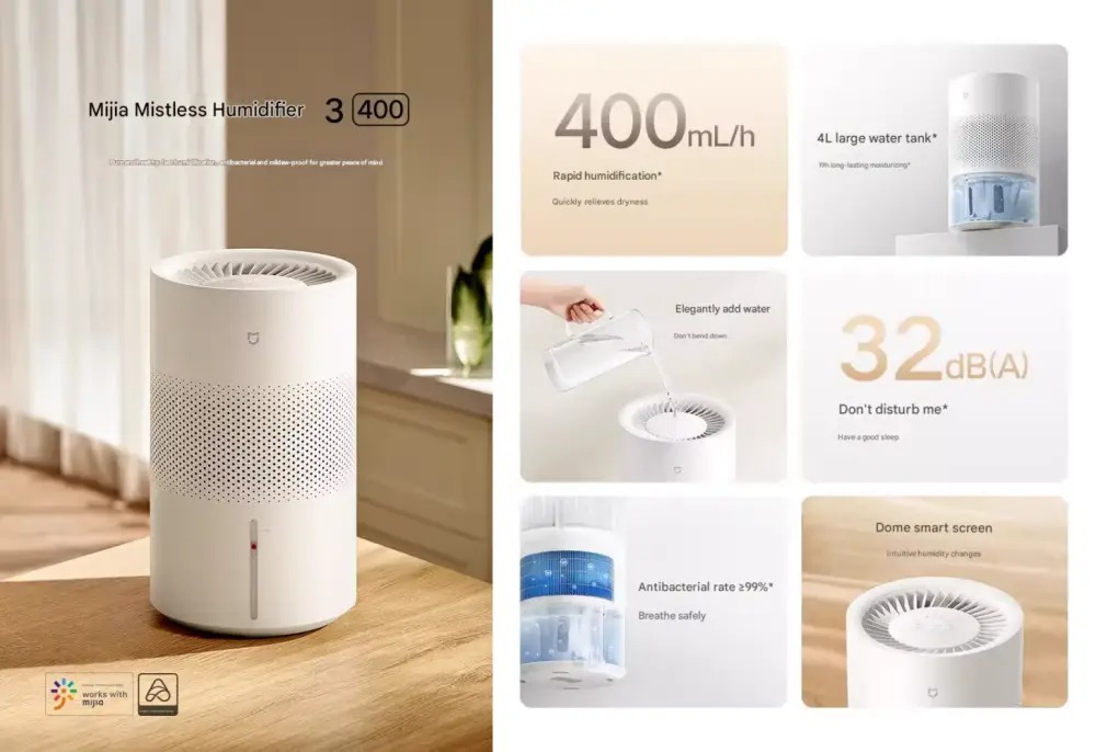 Xiaomi Mijia Fogless Air Humidifier 3 Price in Bangladesh