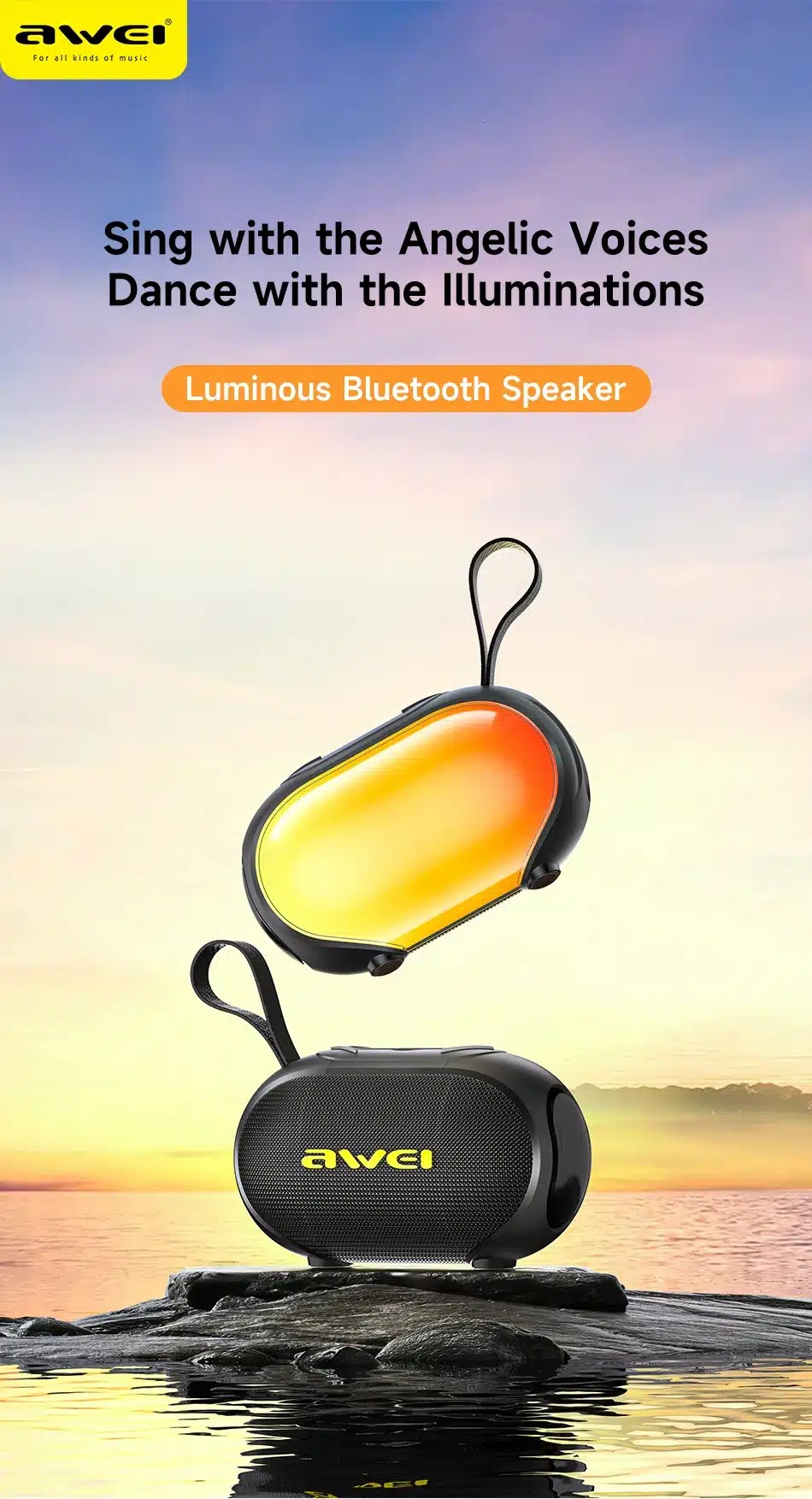 Awei KA1 Portable RGB Bluetooth Speaker Price in Bangladesh