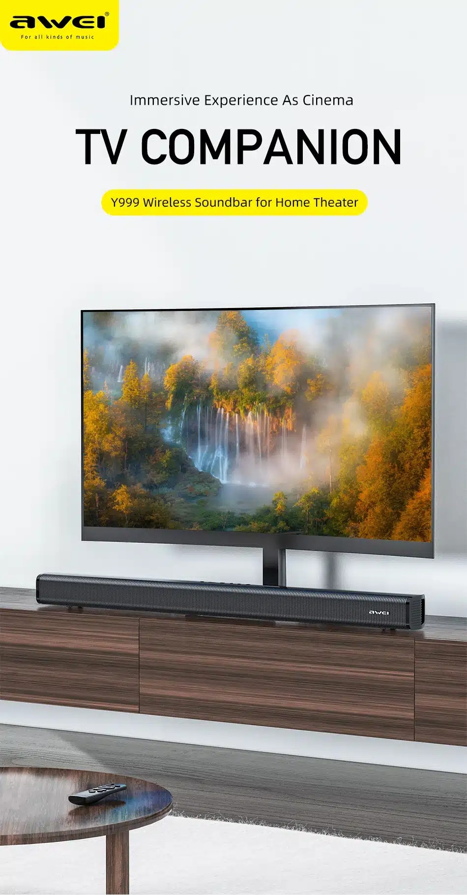 Awei Y999 Dual Wireless Speaker 50W Price in Bangladesh