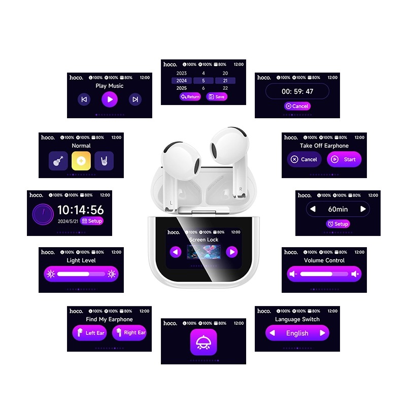 Hoco EW82 Sparkle Touch Screen True Wireless Earbuds