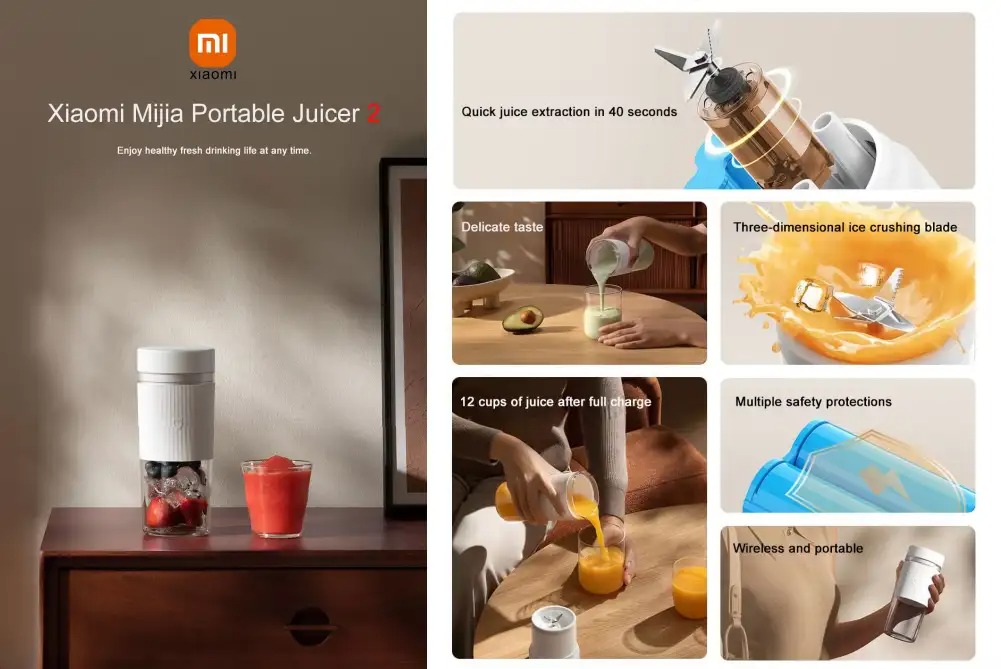 XIAOMI MIJIA Portable Juicer Cup 2 Blender