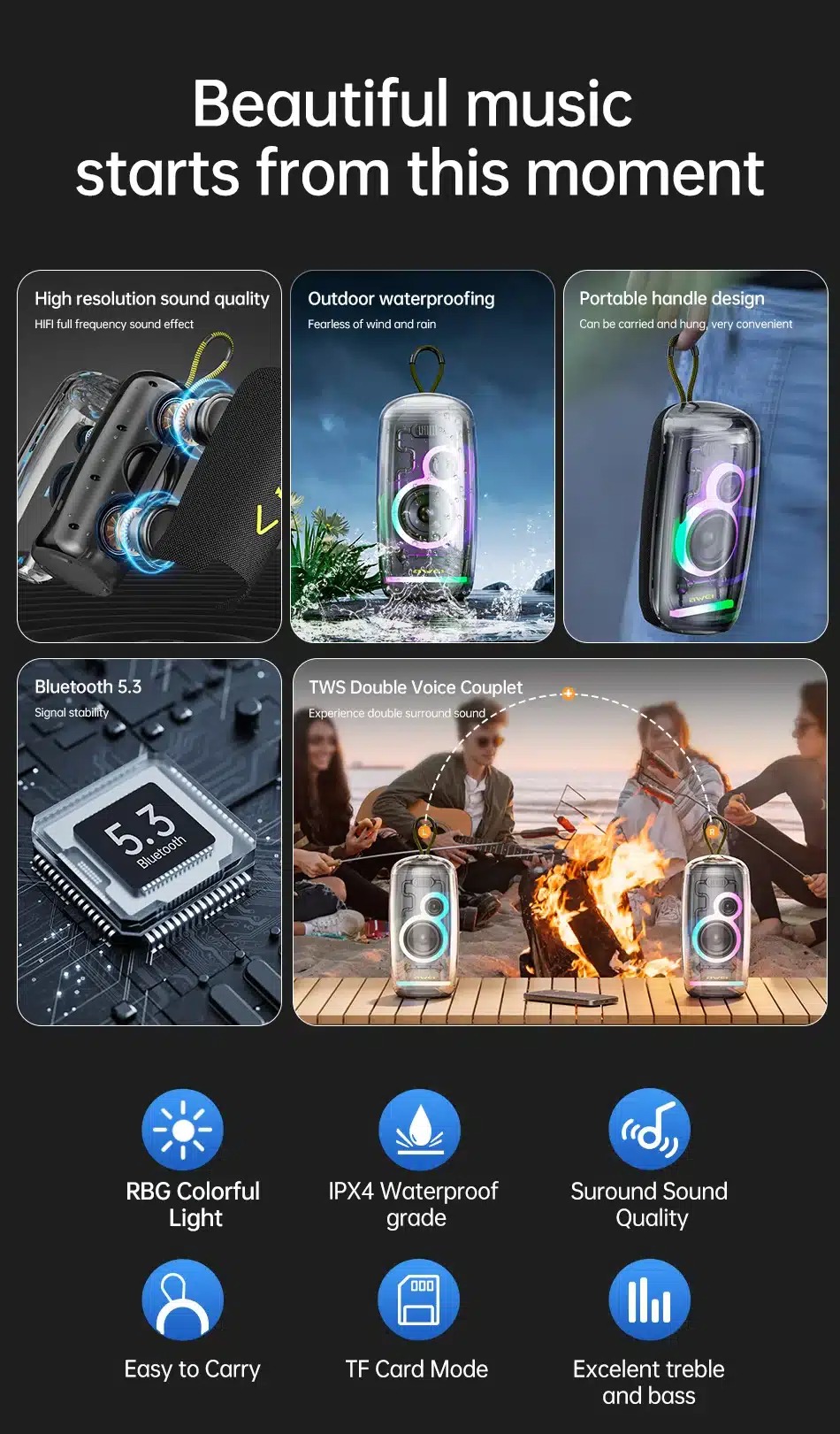 AWEI KA32 Waterproof Bluetooth Speaker
