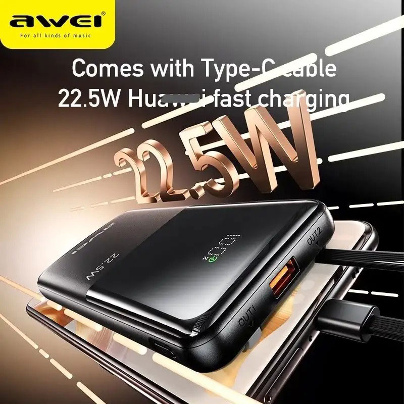 Awei P76K 10000mAh 22.5W Powerbank