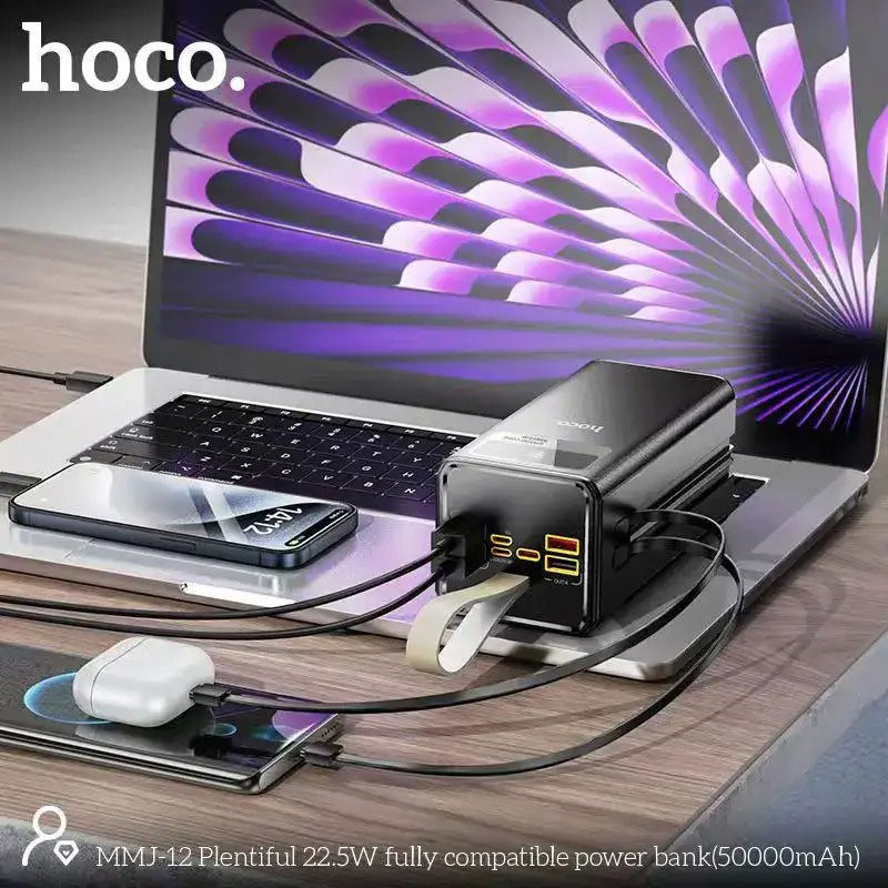 Hoco-MMJ12-Plentiful-22.5W-50000mAh-Power-Bank-with-LED-Lighting