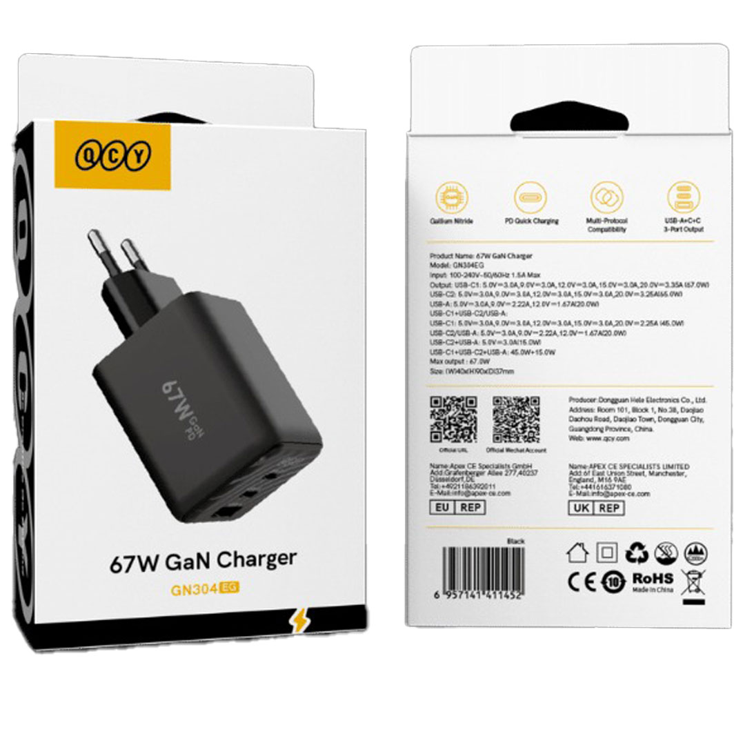 QCY 67W GaN Charger (GN304EG) Best Features
