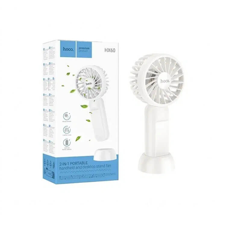 Hoco-HX60-Nimble-Portable-Fan-1200mAh-at-techpalli Hoco HX60 Nimble Portable Fan