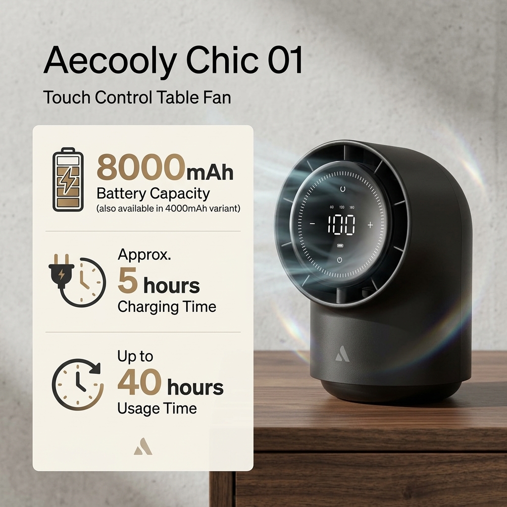 Aecooly Chic 01 Touch Control Table Fan